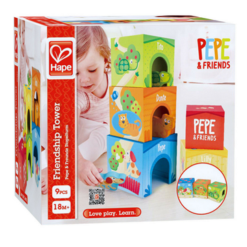 Bloques de Carton Apilables Pepe y sus Amigos Hape - babycentro-com - Hape